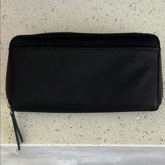 Kate Spade Dawn Continental Black Wallet 
Nylon Zip Around Leather Pull - Picture 8 of 12